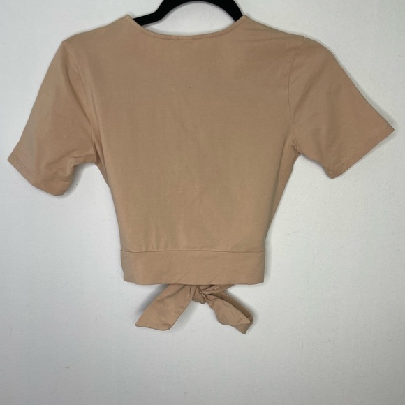 Twik Women's Tan Ballerina Wrap Top - Picture 6 of 7